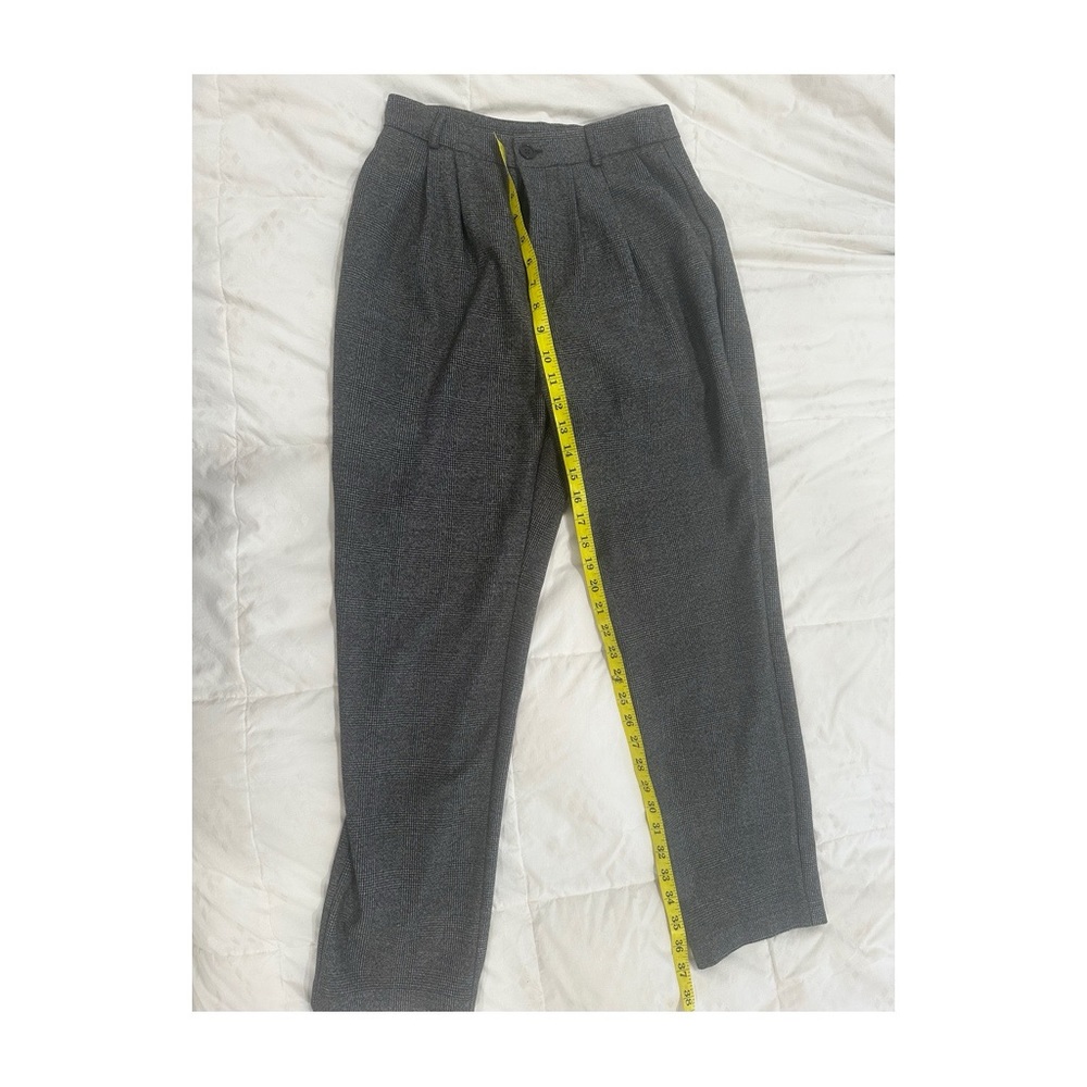 Reformation Grey Plaid Pants 0 - Picture 2 of 4